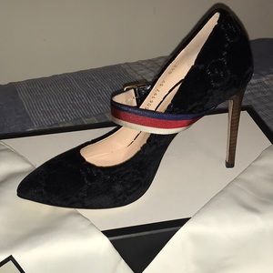 Black Velvet Gucci Shoes